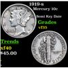 Image 1 : 1919-s Mercury Dime 10c Grades vf++
