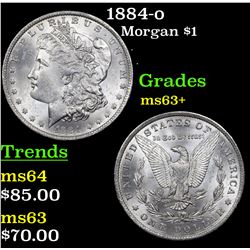 1884-o Morgan Dollar $1 Grades Select+ Unc