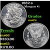 Image 1 : 1882-s Morgan Dollar $1 Grades GEM+ Unc