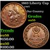 Image 1 : 1863 Liberty Cap Civil War Token 1c Grades Choice AU