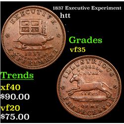 1837 Executive Experiment Hard Times Token 1c Grades vf++