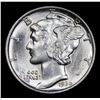 Image 2 : 1936-p Mercury Dime 10c Grades Choice+ Unc