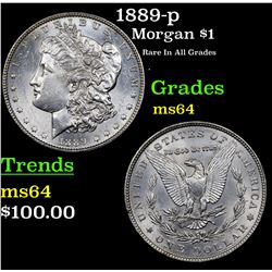 1889-p Morgan Dollar $1 Grades Choice Unc