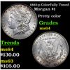 Image 1 : 1885-p Colorfully Toned Morgan Dollar $1 Grades Choice Unc