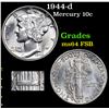 Image 1 : 1944-d Mercury Dime 10c Grades Choice Unc FSB