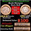 Image 1 : Mixed small cents 1c orig shotgun roll, 1918-d Wheat Cent, 1892 Indian Cent other end, McDonalds Wra