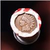 Image 2 : Mixed small cents 1c orig shotgun roll, 1857 Flying Eagle cent, 1906 Indian Cent other end, Seal Str