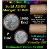 Image 1 : ***Auction Highlight*** AU/BU Slider Brinks Shotgun Morgan $1 Roll 1900 & P Ends Virtually UNC (fc)