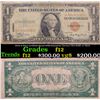 Image 1 : 1935A $1 Silver Certificate Hawaii WWII Emergency Currency Ultra RARE A-C Block Grades f, fine