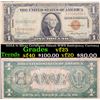Image 1 : 1935A $1 Silver Certificate Hawaii WWII Emergency Currency Grades vf+
