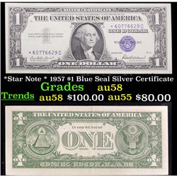 *Star Note * 1957 $1 Blue Seal Silver Certificate Grades Choice AU/BU Slider