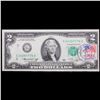 Image 2 : 1976 $2 Federal Reserve Note 1st Day of Issue, with Stamp Grades Gem CU