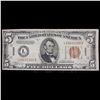 Image 2 : Series 1934A $5 Federal Reserve Note WWII Emergency Currency Hawaii Grades vf+