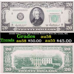 1950B $20 Green Seal Federal Reserve Note (St. Louis, MI)  Grades Choice AU/BU Slider
