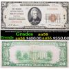 Image 1 : 1929 $20 National Currency 'First Wisconsin National Bank Of Milwaukee, WI) Low Serial Number Grades