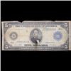 Image 2 : 1914 $5 Blue Seal Large Size Federal Reserve Note, Kansas,MI 10-J Grades vg, very good