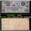 Image 1 : 1857 $5 The Merchants' Bank of SOUTH CAROLINA at Cheraw Note Haxby# 59-G4a Confederate currency Grad