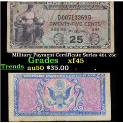 Military Payment Certificate Series 481 25c Grades xf+
