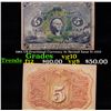 Image 1 : 1863 US Fractional Currency 5c Second Issue fr-1233 Grades vg+