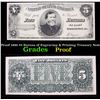 Image 1 : Proof 1890 $5 Bureau of Engraving & Printing Treasury Note Grades Proof