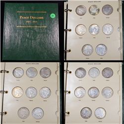 ***Auction Highlight*** Complete Peace Dollar Book 1921-1935 24 coins (fc)