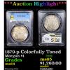 Image 1 : ***Auction Highlight*** 1879-p Colorfully Toned Morgan Dollar $1 Graded ms64 By PCGS (fc)