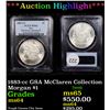 Image 1 : ***Auction Highlight*** PCGS 1883-cc GSA McClaren Collection Morgan Dollar $1 Graded ms64 By PCGS (f