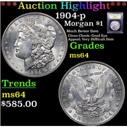 ***Auction Highlight*** 1904-p Morgan Dollar $1 Graded Choice Unc By USCG (fc)