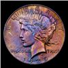 Image 2 : ***Auction Highlight*** 1935-p Rainbow Toned Vam 1B2 I2 R6 Peace Dollar $1 Graded Choice Unc By USCG