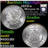 Image 1 : ***Auction Highlight*** 1879-s Morgan Dollar $1 Graded GEM++ Unc By USCG (fc)