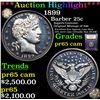 Image 1 : Proof ***Auction Highlight*** 1899 Barber Quarter 25c Graded GEM Proof Cameo By USCG (fc)