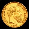 Image 2 : ***Auction Highlight*** 1871 Leopold II 20 Francs Gold Graded Select Unc By USCG (fc)