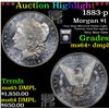 Image 1 : ***Auction Highlight*** 1883-p Morgan Dollar $1 Graded Choice Unc+ DMPL By USCG (fc)