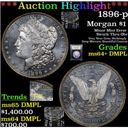 ***Auction Highlight*** 1896-p Morgan Dollar $1 Graded Choice Unc+ DMPL By USCG (fc)