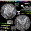 Image 1 : ***Auction Highlight*** 1896-p Morgan Dollar $1 Graded Choice Unc+ DMPL By USCG (fc)