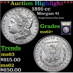 ***Auction Highlight*** 1891-cc Morgan Dollar $1 Graded Select Unc By USCG (fc)