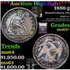 Image 1 : ***Auction Highlight*** 1886-p Seated Liberty Quarter 25c Graded Select+ Unc By USCG (fc)