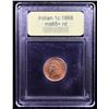 Image 4 : ***Auction Highlight*** 1868 Indian Cent 1c Graded Gem+ Unc RD By USCG (fc)