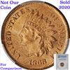 Image 8 : ***Auction Highlight*** 1868 Indian Cent 1c Graded Gem+ Unc RD By USCG (fc)