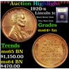 Image 1 : ***Auction Highlight*** 1920-s Lincoln Cent 1c Graded Choice+ Unc BN By USCG (fc)