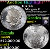 Image 1 : ***Auction Highlight*** 1878-s Morgan Dollar $1 Graded Gem++ Unc By USCG (fc)
