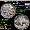 Image 1 : ***Auction Highlight*** 1924-s Buffalo Nickel 5c Graded Choice+ Unc By USCG (fc)