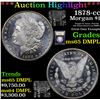 Image 1 : ***Auction Highlight*** 1878-cc Morgan Dollar $1 Graded GEM Unc DMPL By USCG (fc)