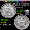 Image 1 : ***Auction Highlight*** 1853-p Arrows Seated Liberty Dime 10c Graded Choice Unc By USCG (fc)