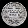 Image 3 : ***Auction Highlight*** 1853-p Arrows Seated Liberty Dime 10c Graded Choice Unc By USCG (fc)