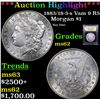 Image 1 : ***Auction Highlight*** 1883/18-3-s Vam 9 R5 Morgan Dollar $1 Graded Select Unc By USCG (fc)
