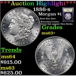 ***Auction Highlight*** 1886-s Morgan Dollar $1 Graded Select+ Unc By USCG (fc)