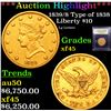 Image 1 : ***Auction Highlight*** 1839/8 Type of 1838 Gold Liberty Eagle $10 Graded xf+ By USCG (fc)