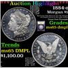 Image 1 : ***Auction Highlight*** 1884-o Morgan Dollar $1 Graded GEM Unc DMPL By USCG (fc)