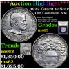 Image 1 : ***Auction Highlight*** 1922 Grant w/Star Old Commem Half Dollar 50c Graded Select Unc By USCG (fc)